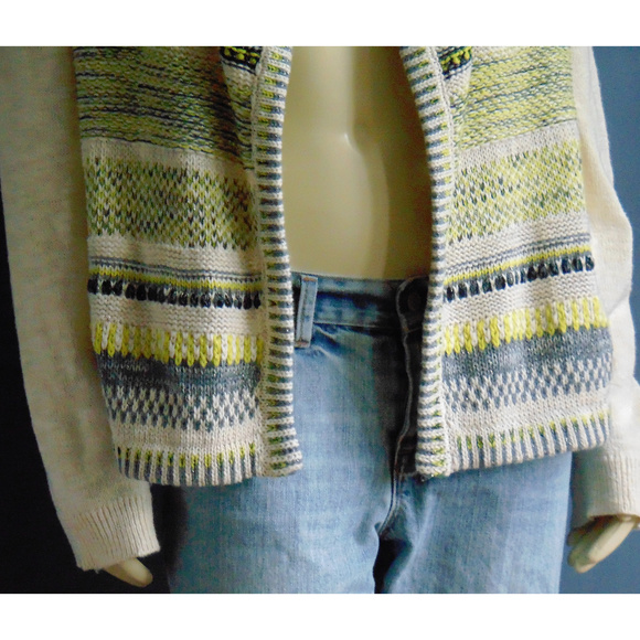 Anthro Moth Metallic Chaux Cardigan XL - Picture 4 of 8